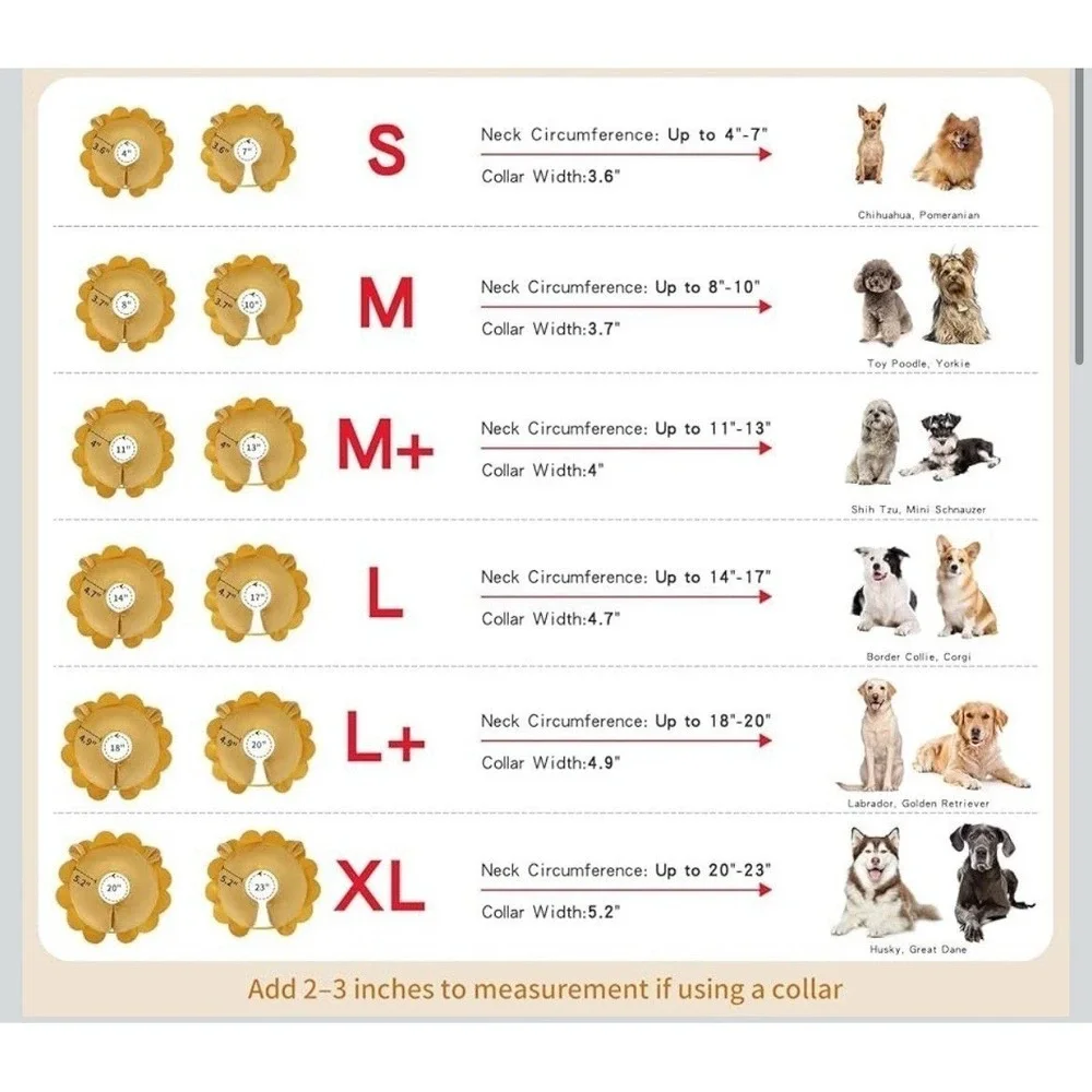 Soft Recovery Inflatable Dog Collar Medium Brown Lion‎ Costume Ieuumler